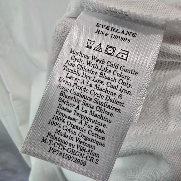 Everlane T Shirt Mens XL White Short Sleeve Crew Organic Cotton Premium - Picture 9 of 10